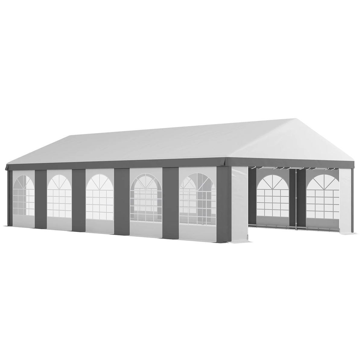 20' x 33' Heavy-duty Large Tent with Sidewalls, Gray W86323