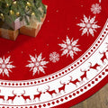 36 inch Snowflake Reindeer Christmas Tree Skirt J124
