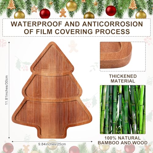 Christmas Tree Serving Tray Charcuterie Board 11.42 x 10.43 Inches T9956
