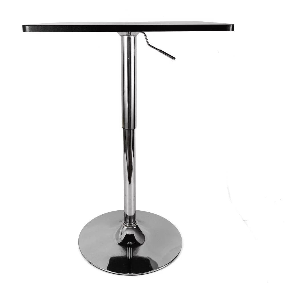 Black 360° Swivel Square Adjustable Bar Table G625