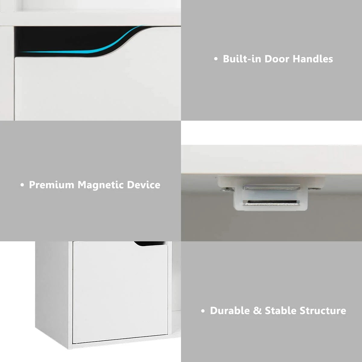 White 6-Cube Storage Organizer Cabinet M809200