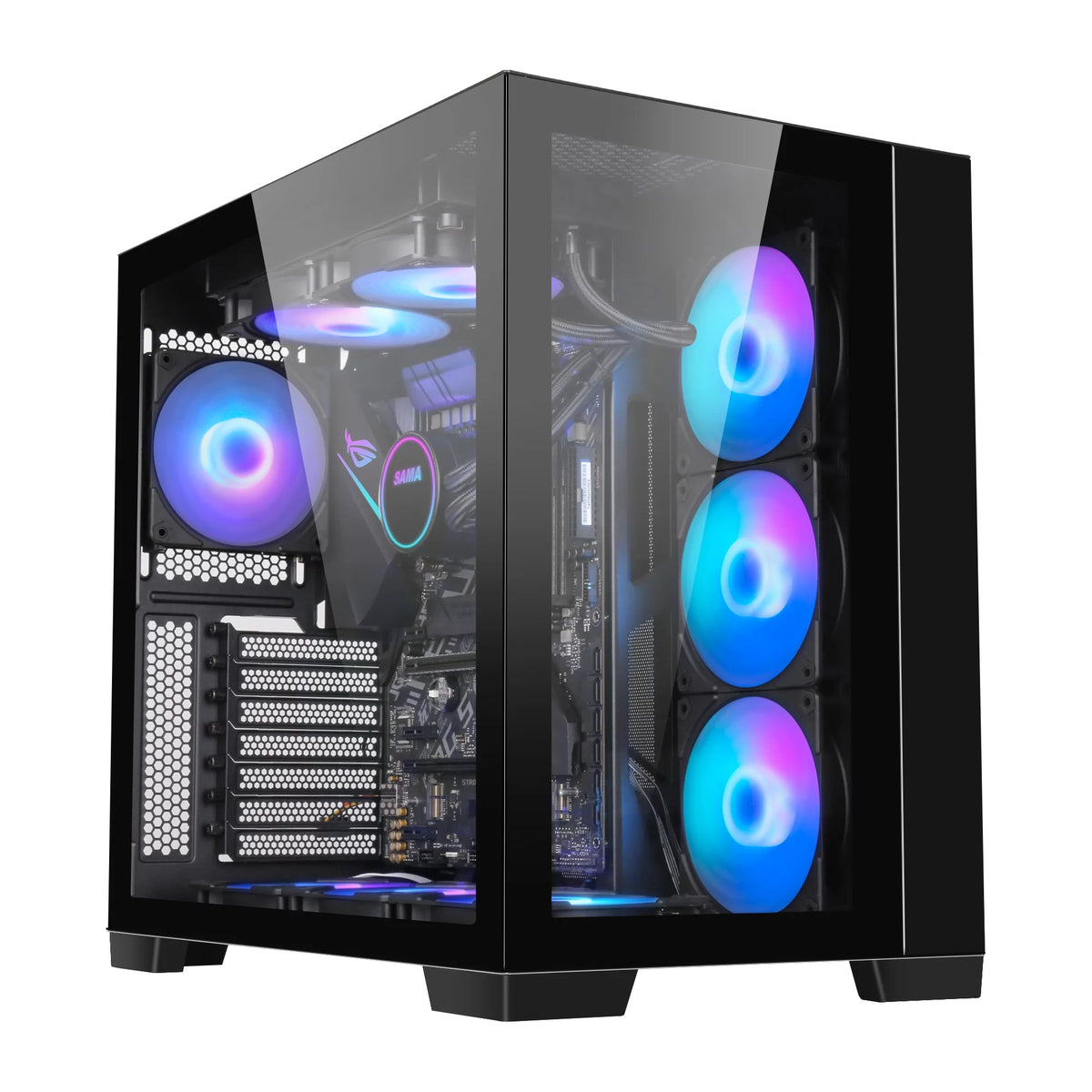ATX Gaming Computer Case with 4 ARGB Fans C617091