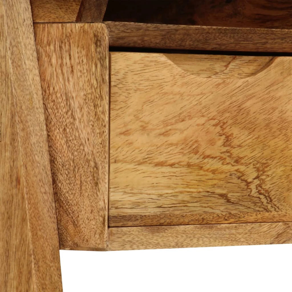 Writing Table with Storage Drawer Mango Wood Computer Desk Z267126