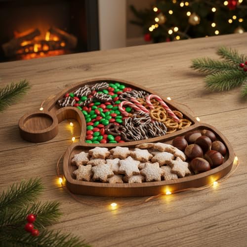 Christmas Tree Serving Tray Charcuterie Board 11.42 x 10.43 Inches T9956
