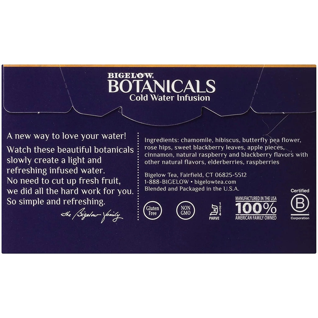 Caffeine Free Blackberry Raspberry Hibiscus Herbal Tea 18 Tea Bags Pack of 4 S67012