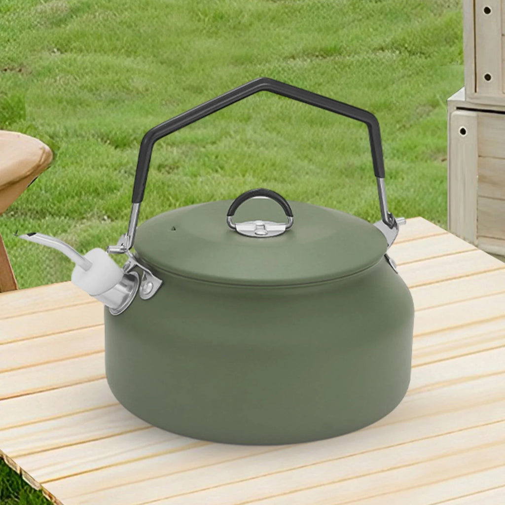 1L Camping Water Kettle Teapot Green U14764