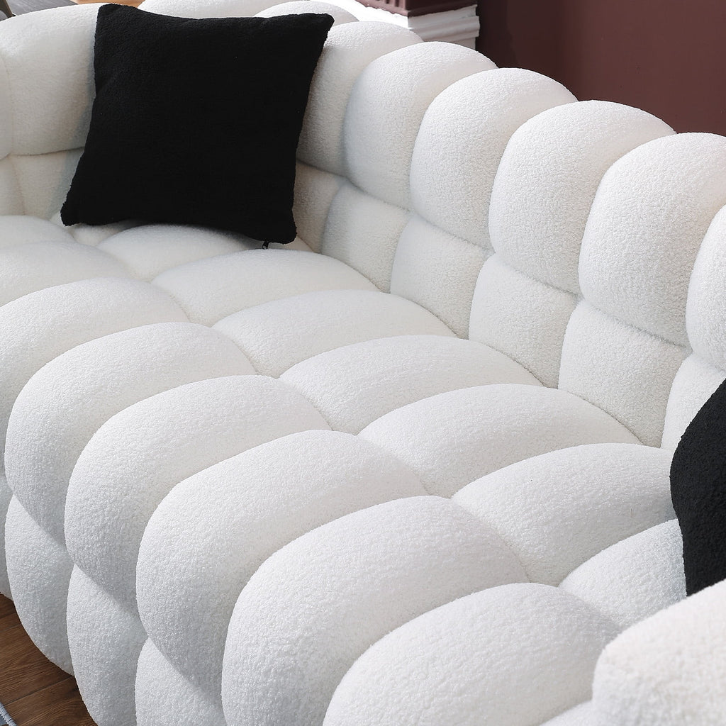 White 3+2 Sofa Set G1328