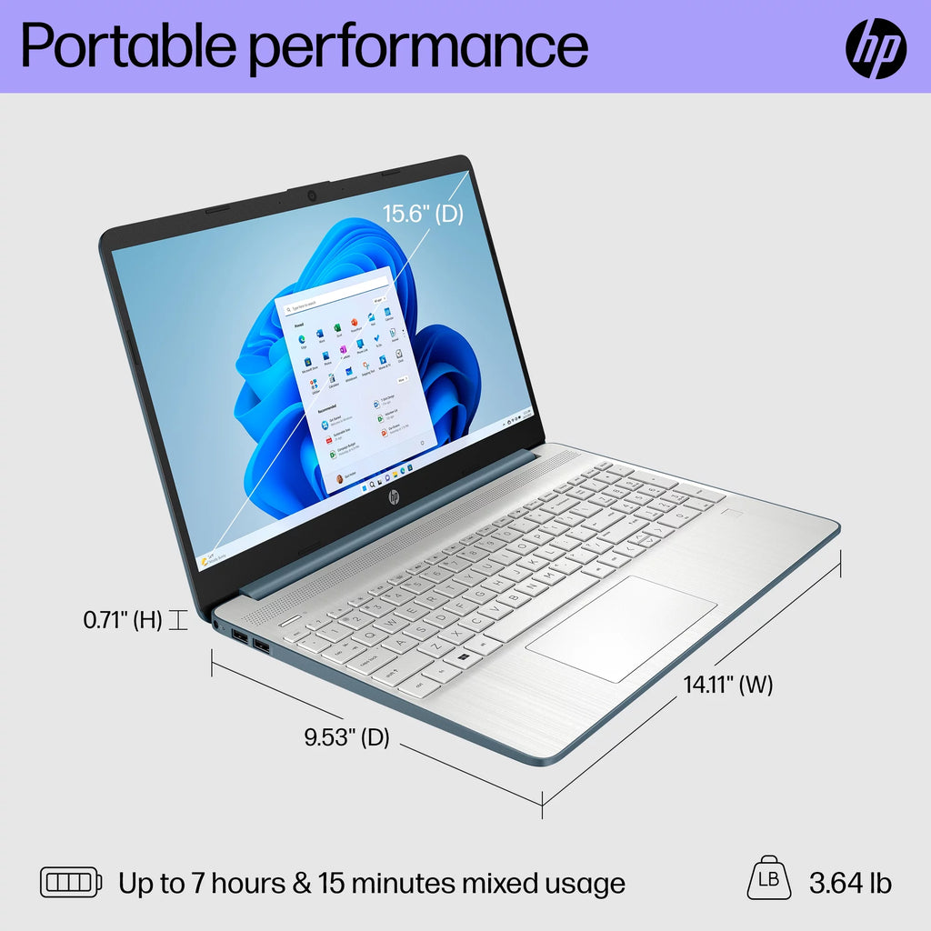 15.6" FHD Laptop, Intel Core i7, 16GB RAM, 512GB SSD, Spruce Blue U159434