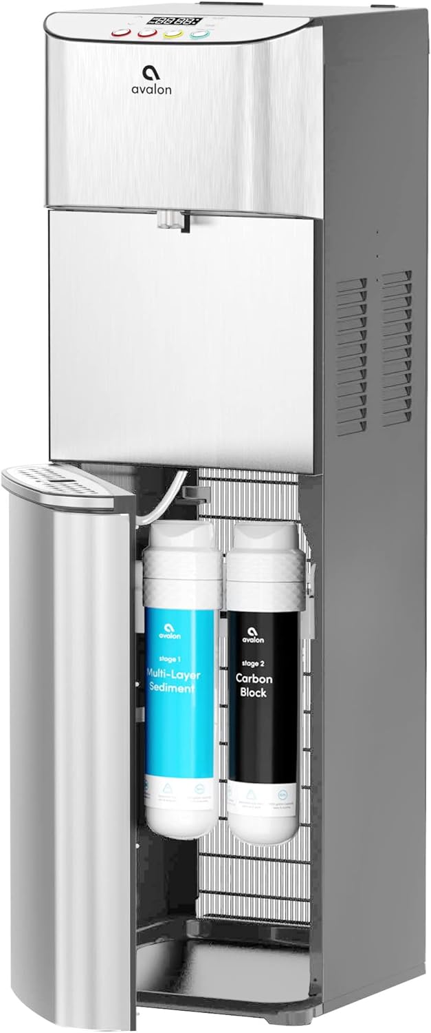 Electric Bottleless Water Cooler Dispenser with 3 Temperatures, Self Cleaning, Stainless Steel Z9187