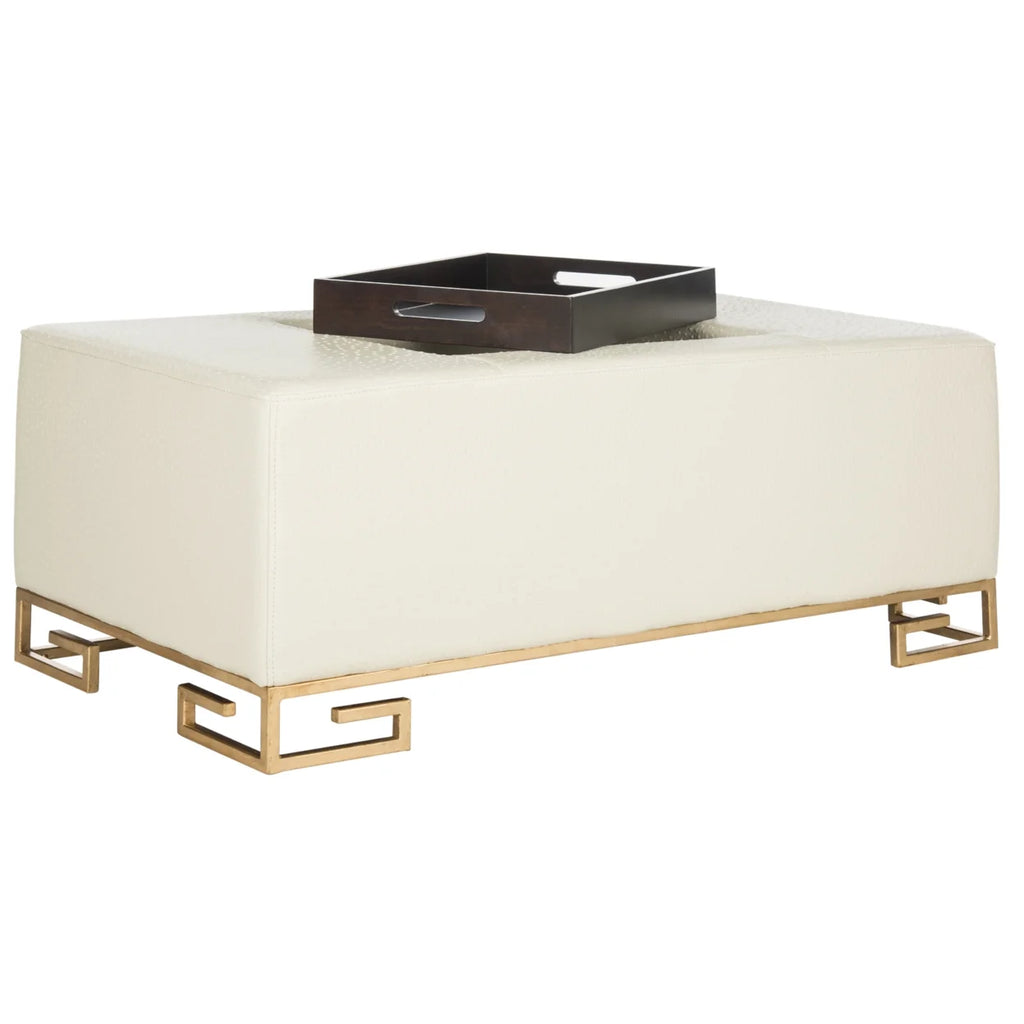 Faux Ostrich Tray Ottoman U904444