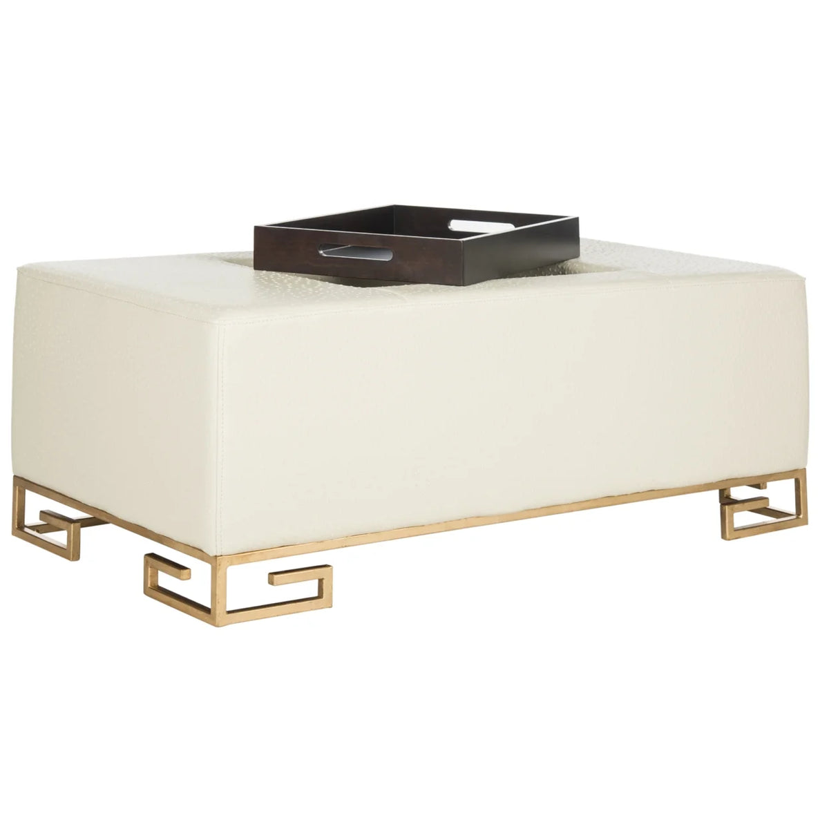 Faux Ostrich Tray Ottoman U904444