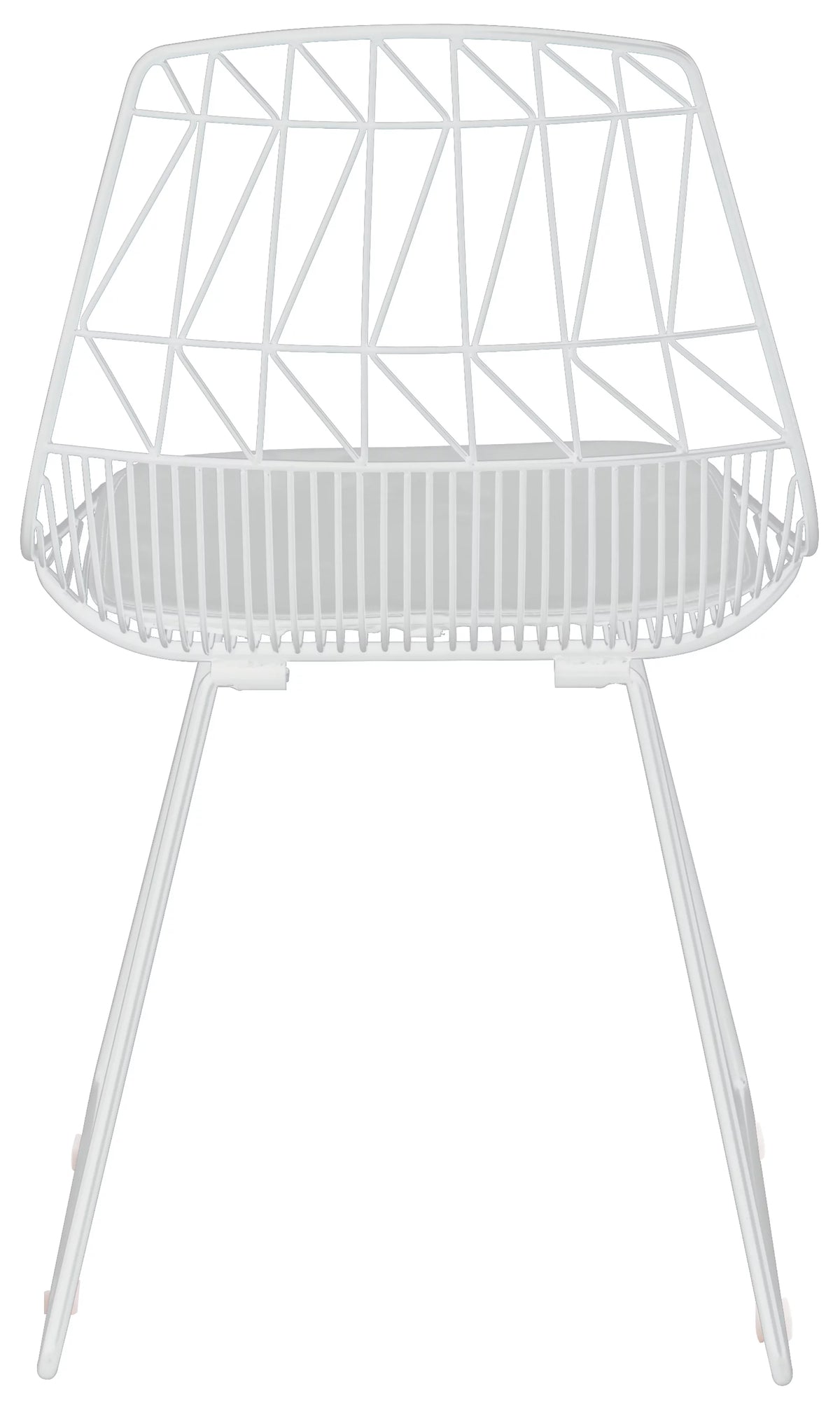 French White Metal Dining Chair Set of 2 Z978400