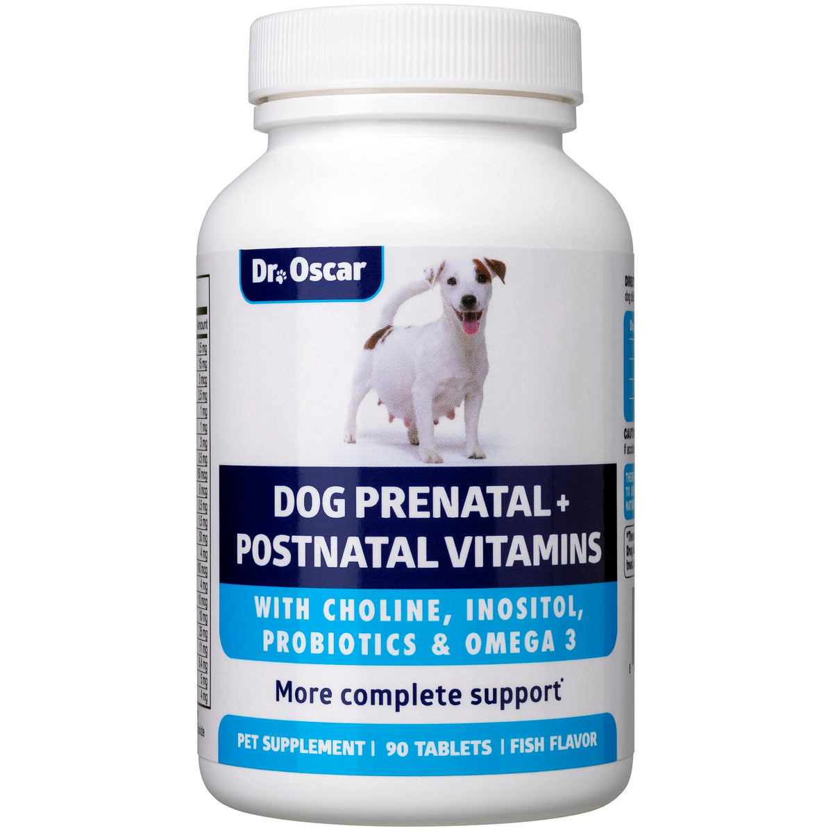 Prenatal Vitamins for Dogs with Omega 3, Probiotics, Choline & Inositol, 90 Tablets L6208