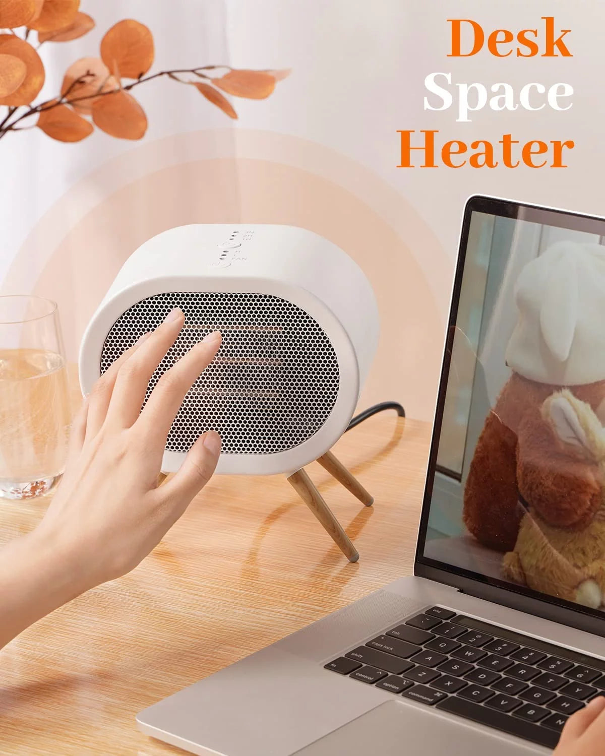 1000W PTC Ceramic Electric Space Heater White Z6713