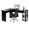 L-Shaped Computer Desk with Bookshelves N6123