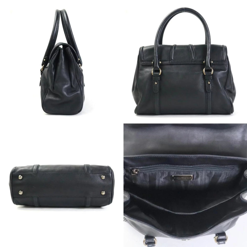 Pre-Owned Black Leather Handbag R912656