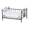 Dog Bed with Metal Frame and White Velvet Cushion V267