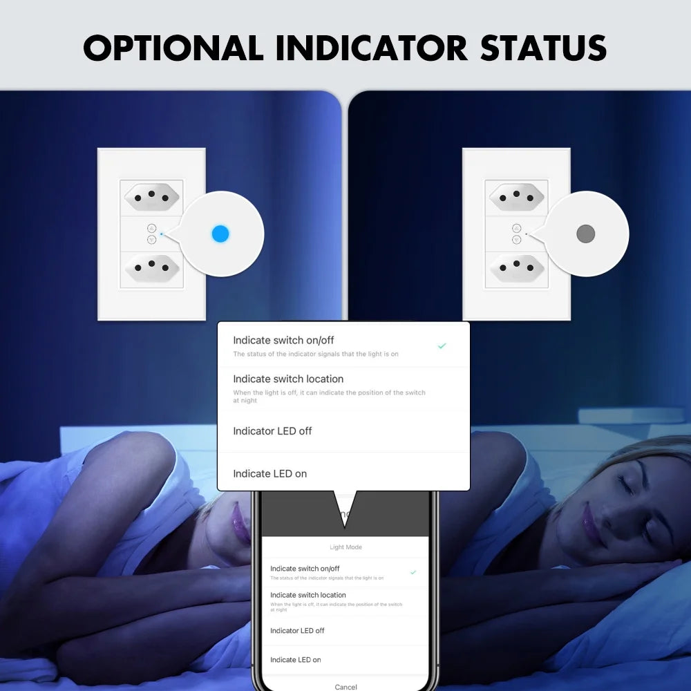 Smart WiFi Wall Socket 10A 20A Multiple Wall Outlet E6922