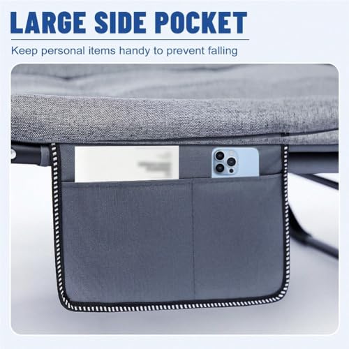 Portable Folding Camping Cot with Pillow Adjustable Backrest Z936668