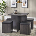 5-Piece Dining Set with Storage Ottoman M75963