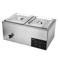 600W 2-Pan Stainless Steel Food Warmer F90252