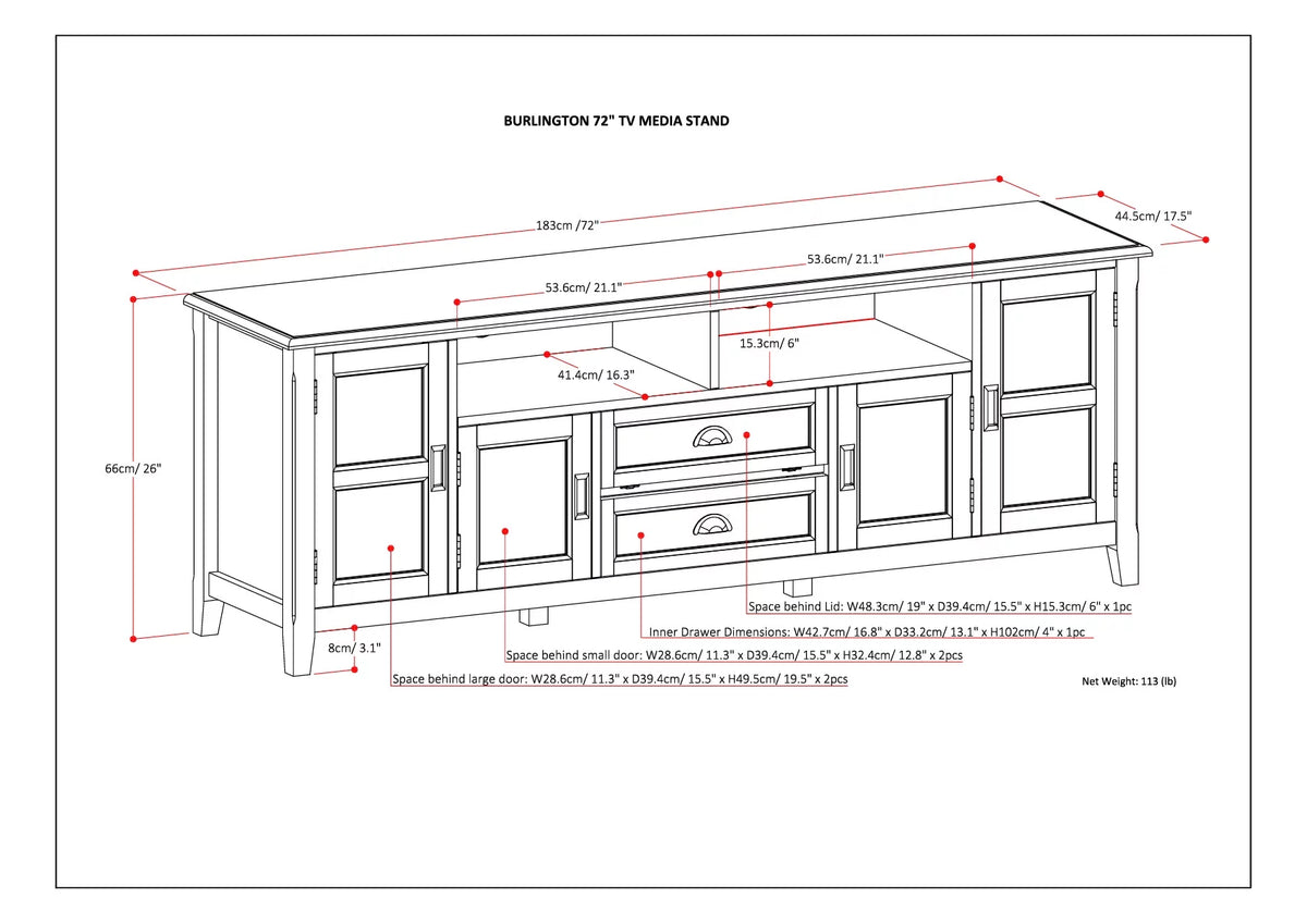 Gray Wood TV Media Stand R340