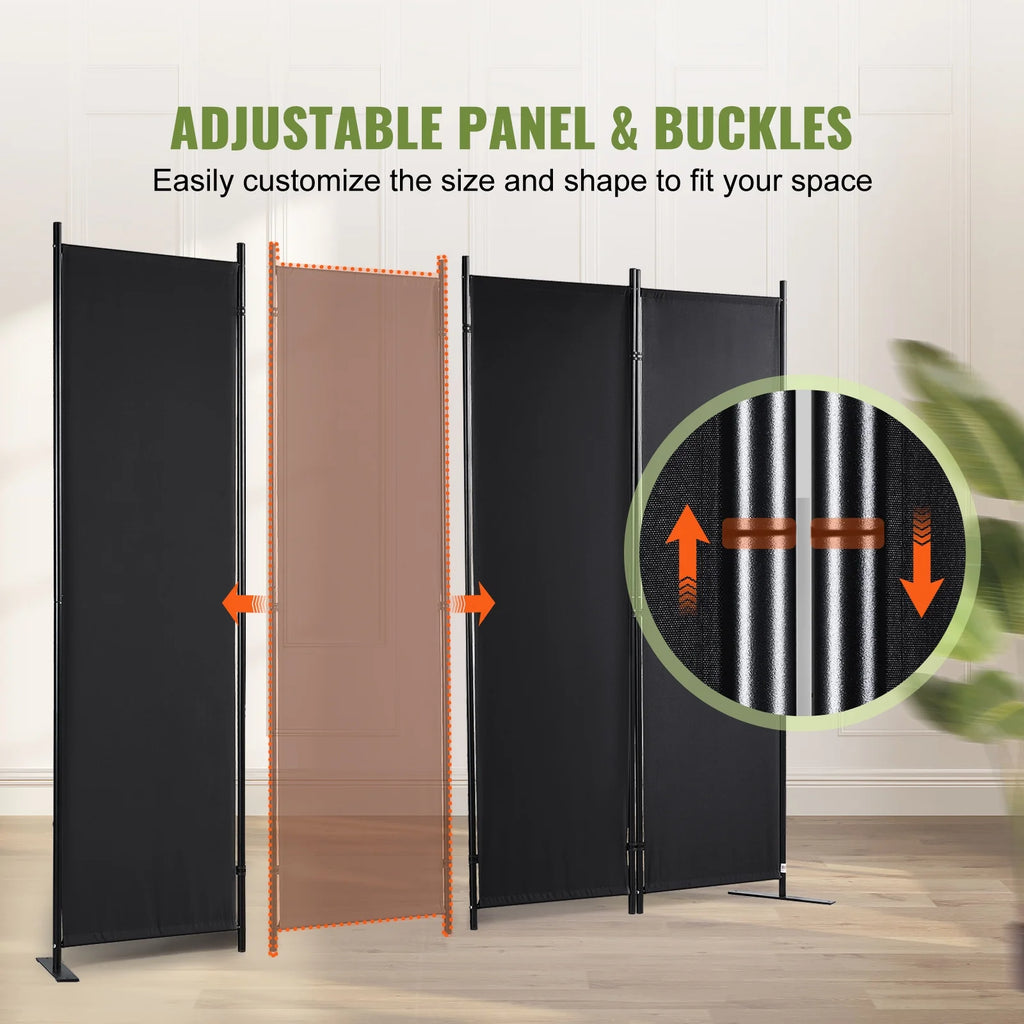 4-Panel Folding Fabric Room Divider T367756