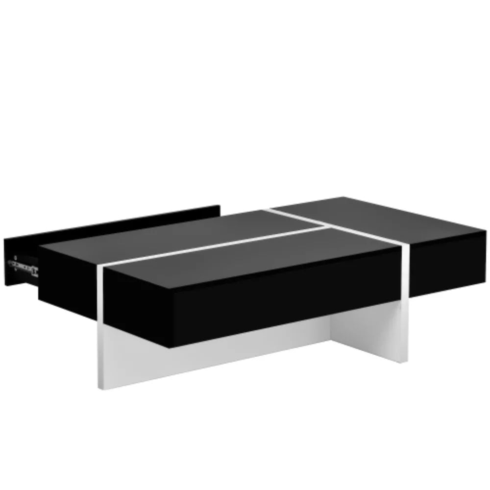 Contemporary Black High Gloss Cocktail Table Z766762