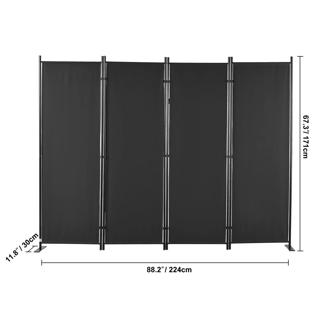 4-Panel Folding Fabric Room Divider T367756
