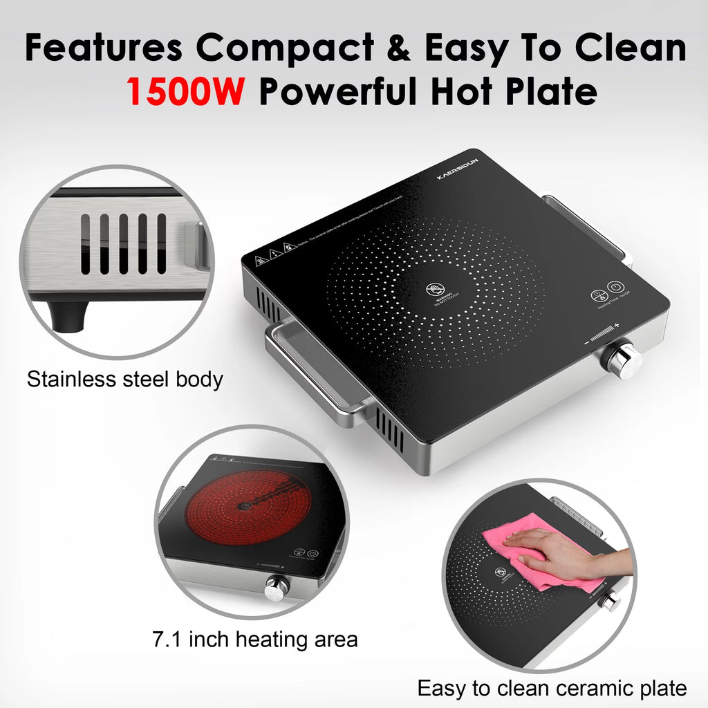 1500W Portable Electric Single Burner Hot Plate N232358
