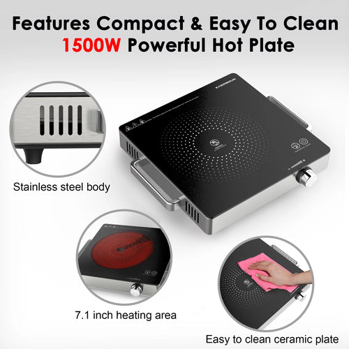 1500W Portable Electric Single Burner Hot Plate N232358