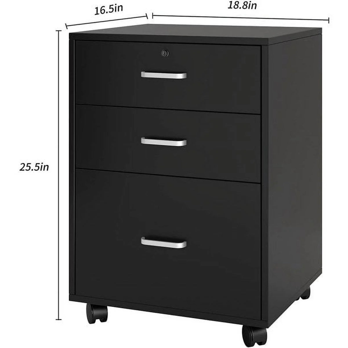Wooden 3 Drawer Filing Cabinet O234569