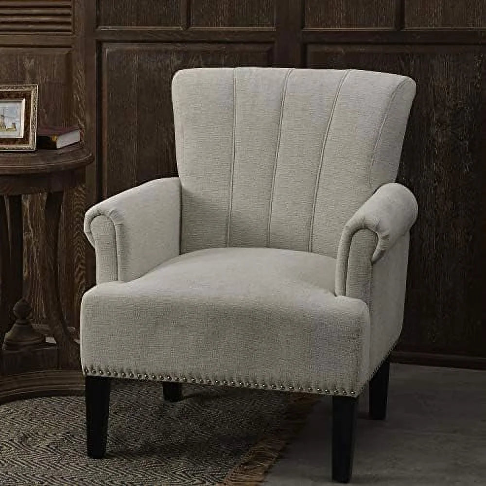 Polyester Upholstered Tufted Club Chair H540