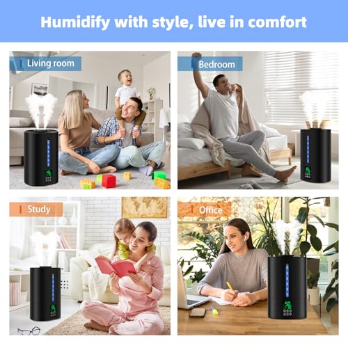 6L Cool and Warm Humidifiers Black H6234