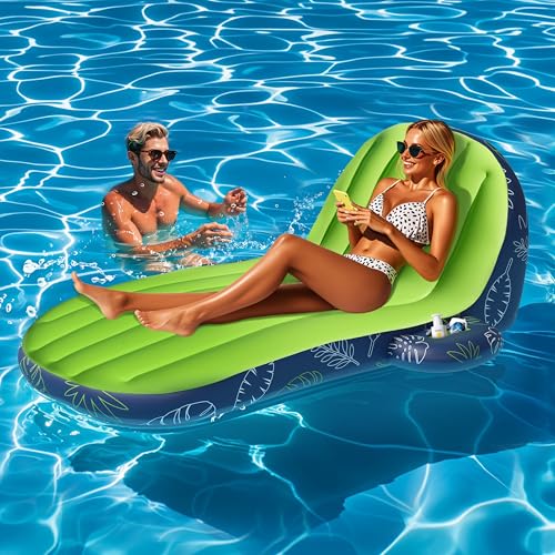 Inflatable Pool Lounger Float with Cup Holder C205218