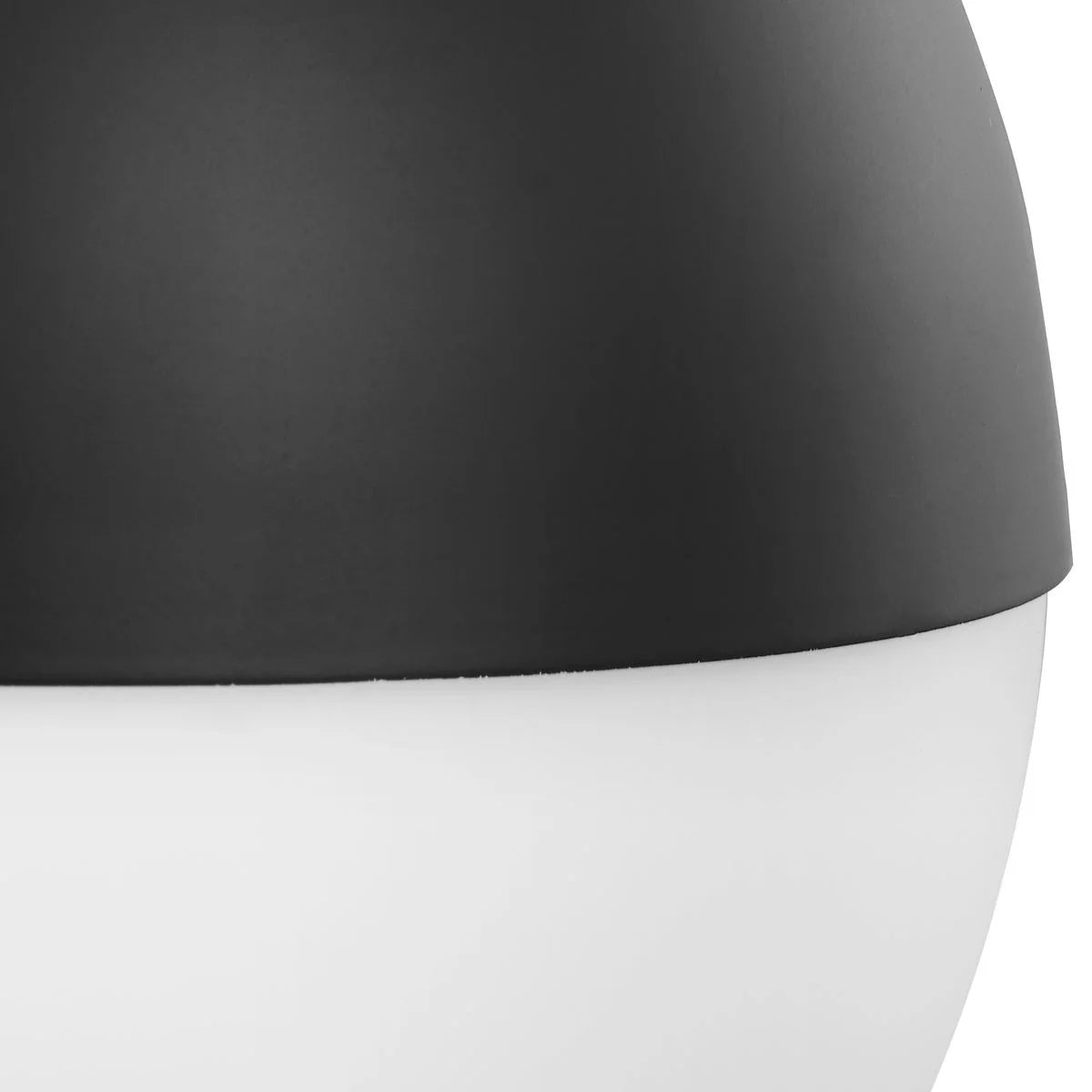 One-Light Matte Black Opal Glass Pendant Light Y9821