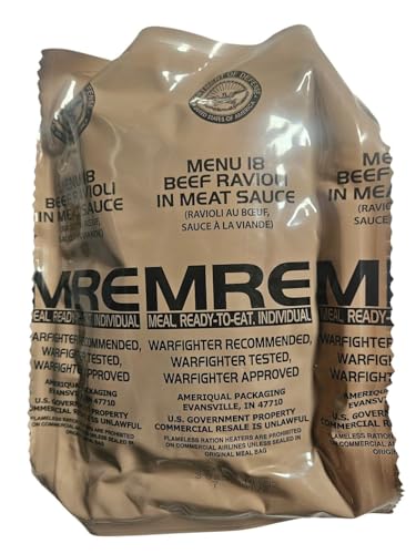MRE Meal Ready to Eat with Entree Snacks Dessert Drink Mix Utensils W9509