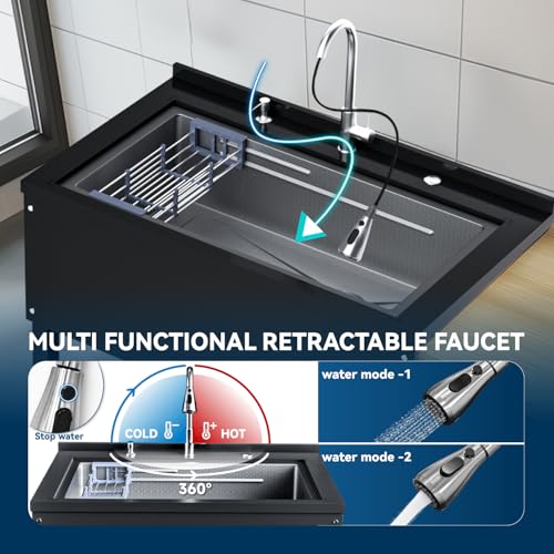 24" Stainless Steel Freestanding Utility Sink with Faucet X726703