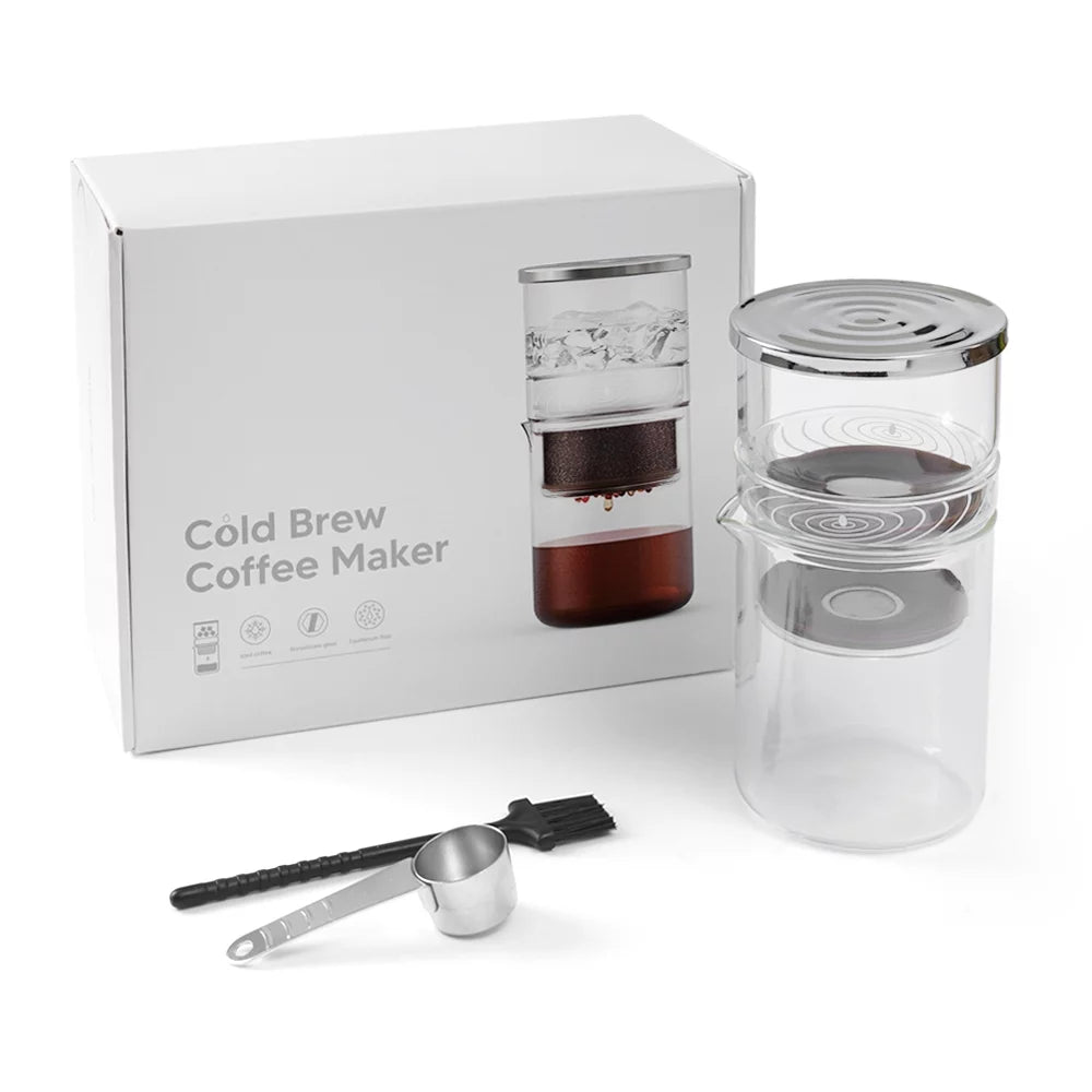 Cold Brew Coffee and Tea Maker, Borosilicate Glass Dripper V169