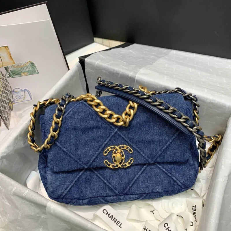 Denim Flap Bag N2564