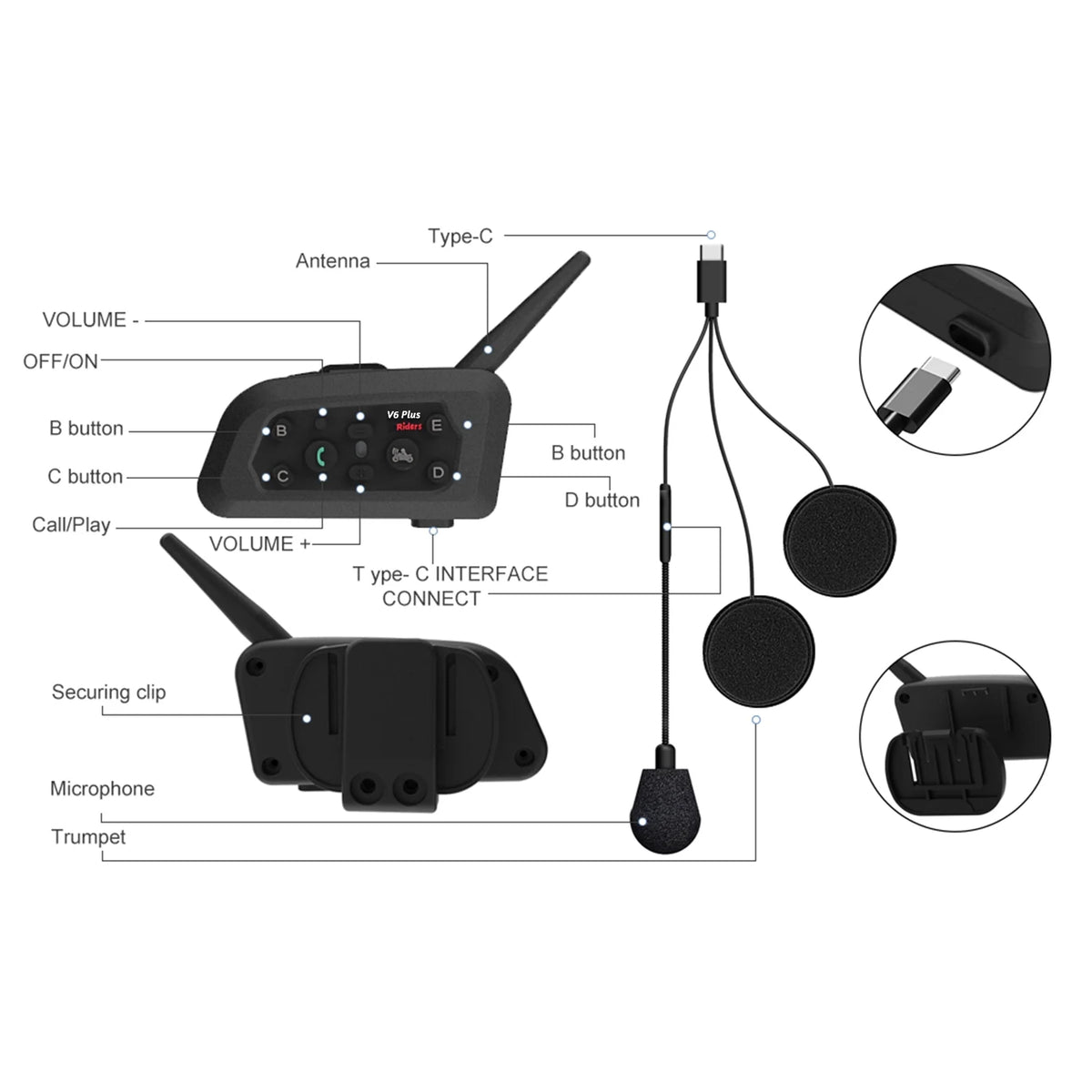 Helmet Headset Intercom H269010
