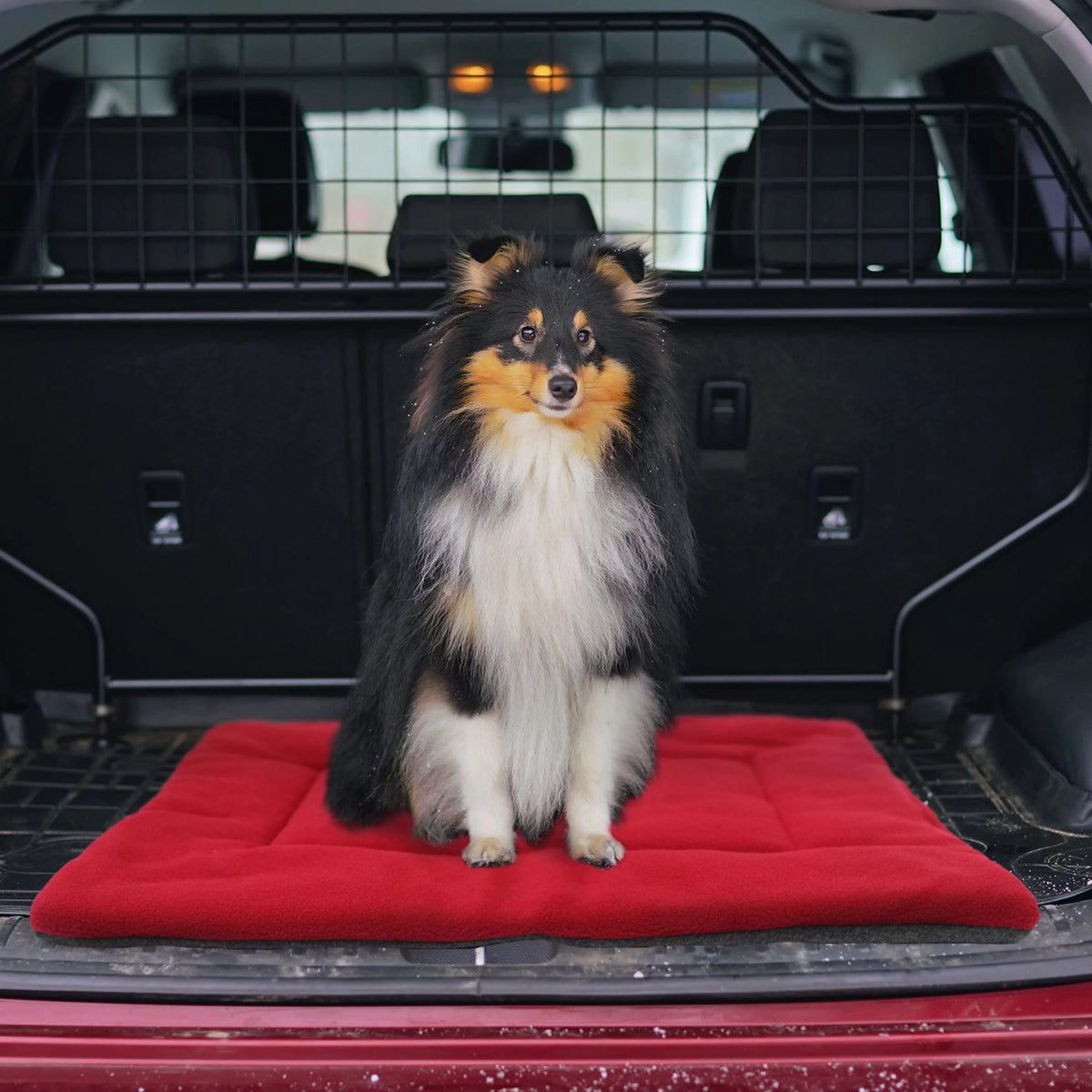 Soft Fleece Dog Crate Mat Washable Dog Bed Maroon XL U58118