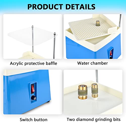 Stained Glass Grinder with Acrylic Baffle Q637