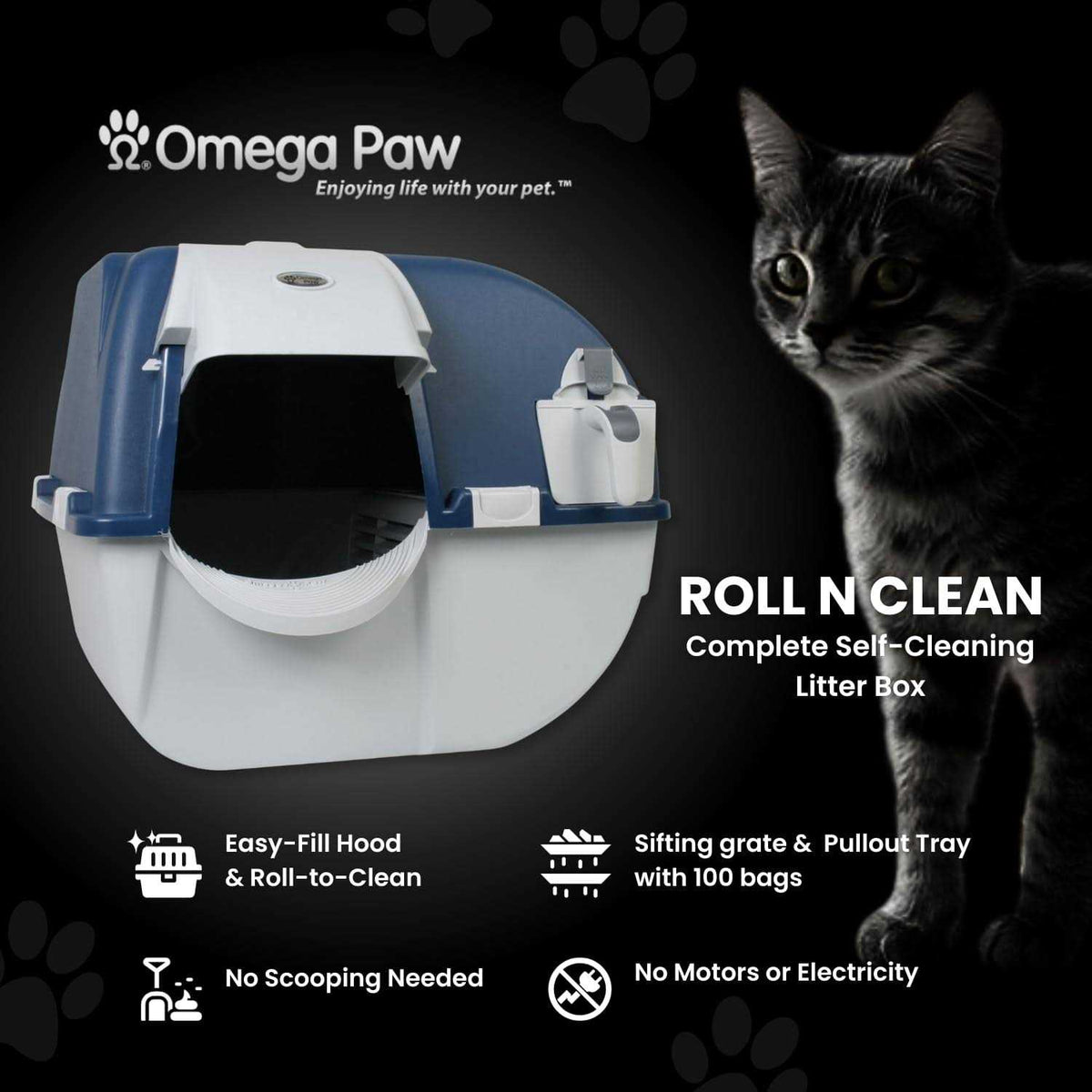 Self Cleaning Litter Box and 100 Bags X3413