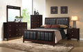 Cappuccino Bedroom Set with Upholstered Headboard H139