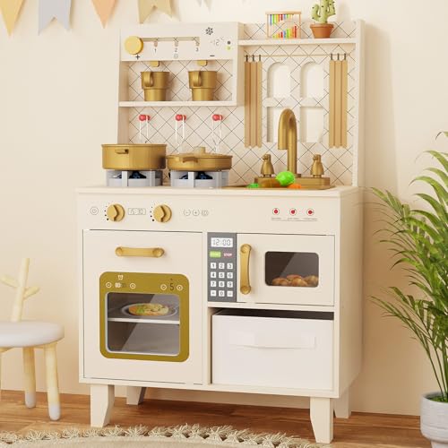 Wooden Play Kitchen with Lights & Sounds A10315