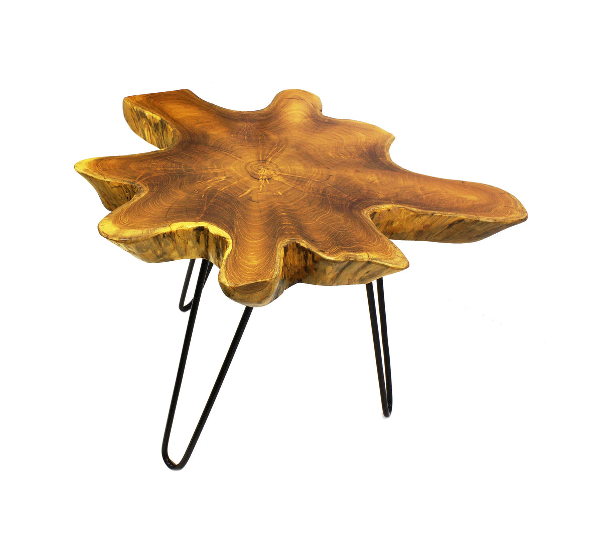 Live Edge Teak Wood Side Table Q67775