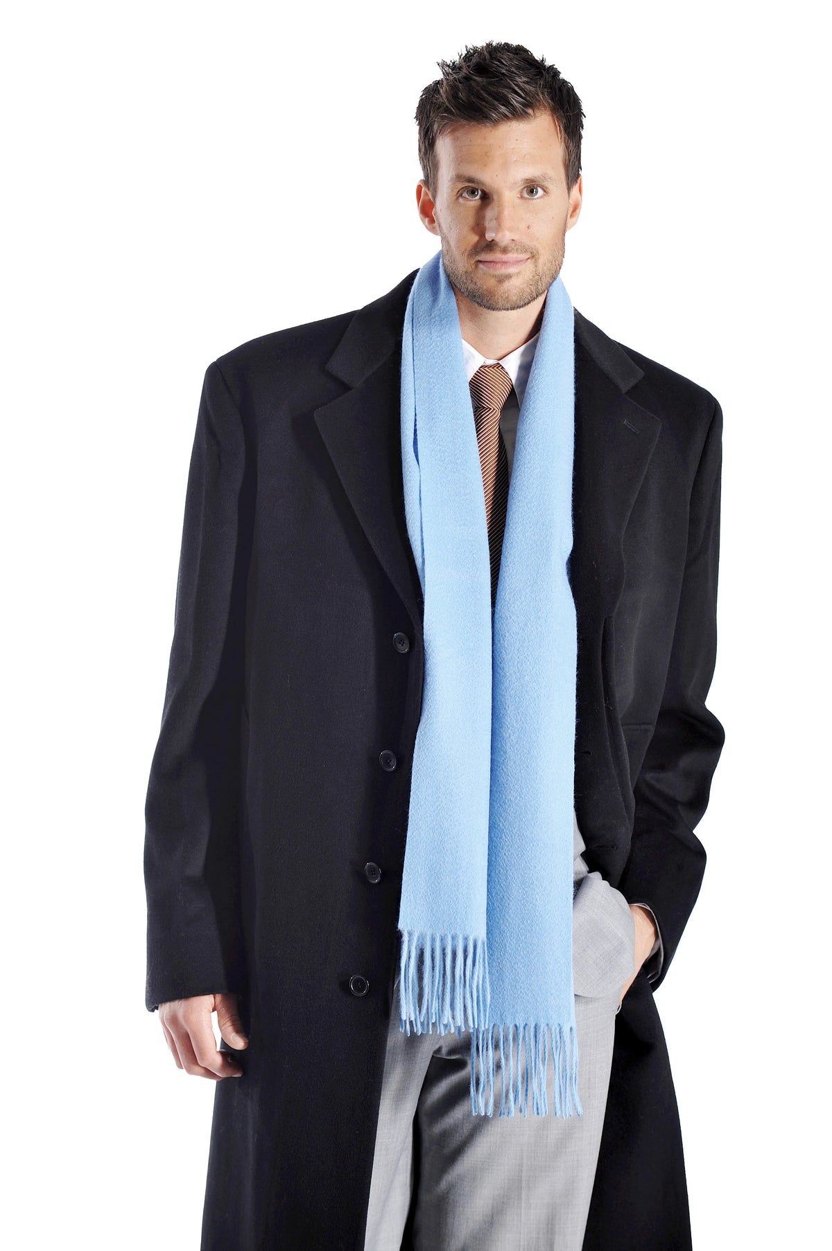 100% Pure Cashmere Unisex Scarf Off White 12" x 60" Y601