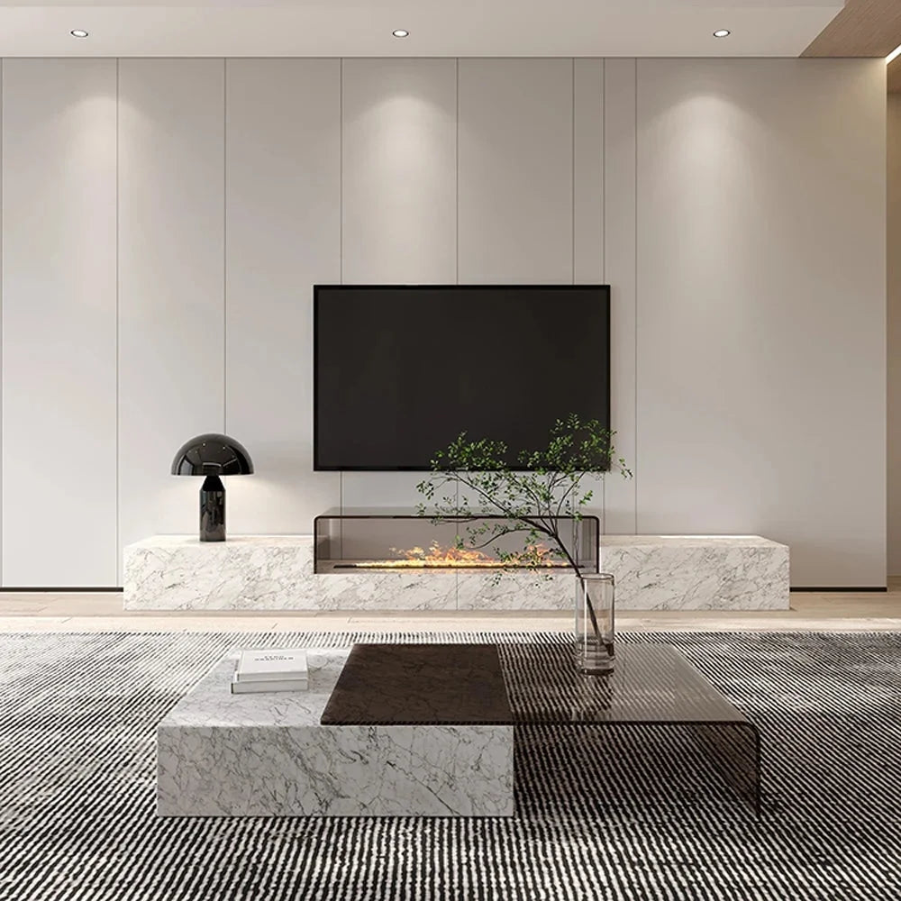 Marble Glass Top TV Stand L31280