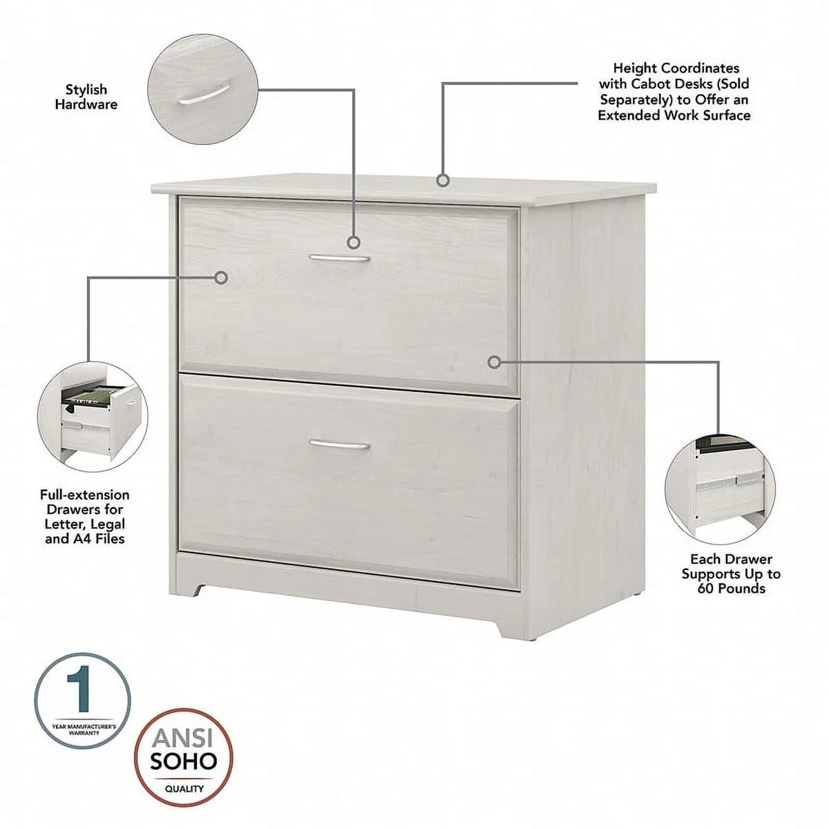 2 Drawer Lateral File Cabinet K3970